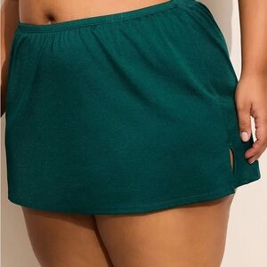 Swim by Cacique Emerald Green Swim Skirt Size 18